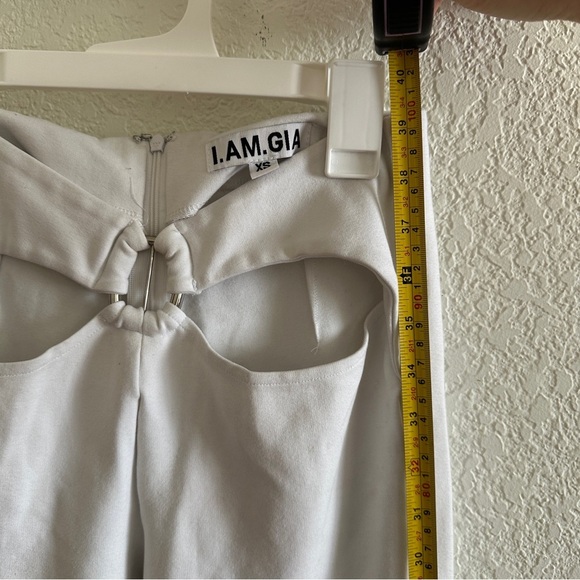 I.AM.GIA Women’s White Carrie Cut Out Stretchy Bodycon Flare Pants Festival XS - Picture 13 of 14